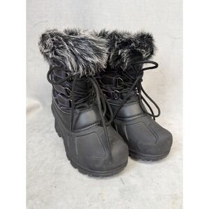 Itasca‎ Boots Womens Size 4 Black Faux Fur Winter Snow Waterproof Cold Weather